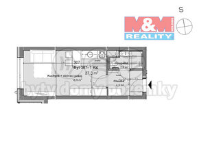 Pronájem bytu 1+kk, 27 m², Nové Strašecí, ul. Viktora Olivy - 20