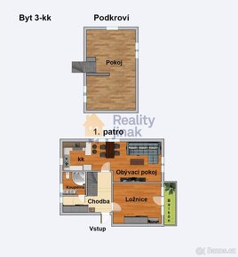 Pronájem bytu 3+KK, Mezonet,98 m2, balkón, Sklep 6m2, Vamber - 20