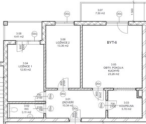 Novostavba bytu 3+kk, 80m2, Mohelnice - 20