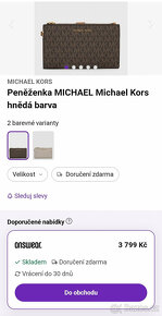 Peněženka dámská Michael Kors - NOVÁ original - 20