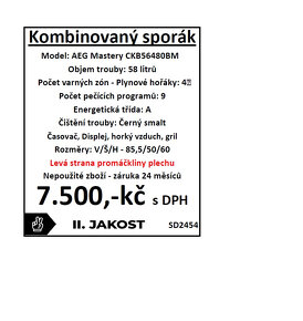 Sporák kombinovaný AEG CKB56480BM - se zárukou - 20