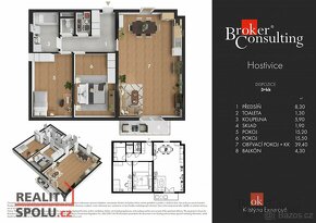 Prodej, byty/3+kk, 81 m2, B. Němcové 1754, 25301 Hostivice,  - 20