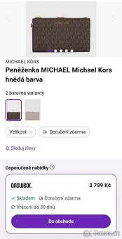 Peněženka dámská Michael Kors - NOVÁ orig. - 20