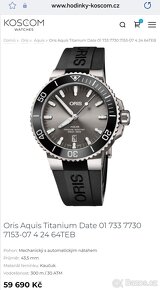 hodinky ORIS AQUIS Titanium Date, - 20