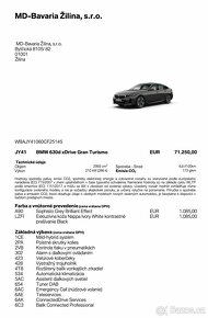 BMW 630d, Grand Turismo, xDrive, M-Sport, ZÁRUKA, DPH, G32 - 20