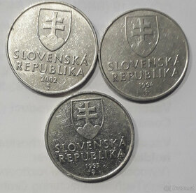 2 koruny Slovenské 1994, 1995 a 2002 - 2