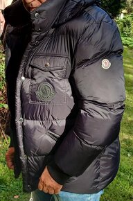 Pánská zimní bunda XL Moncler s kapucí - zimní komplet - 2