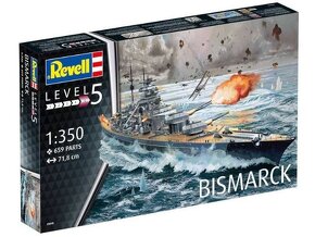 MODEL LODĚ BISMARCK REVELL 1:350 KE SLEPENÍ - 2