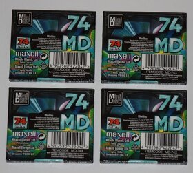 Minidisc MD minidisk MAXELL 4ks, NOVÉ, 74 min - 2