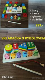 DŘEVĚNÉ MONTESSORI HRAČKY + TVARY - 2