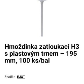 EPS 140mm + zátky + hmoždinky zatloukací - 2