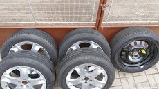 Sada orig. Al kol Peugeot 17"  5x108 se senzory tlaku. - 2