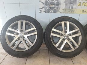 Alu kola R16 5x112 VW + zimní pneu 205/55/16 Continental - 2