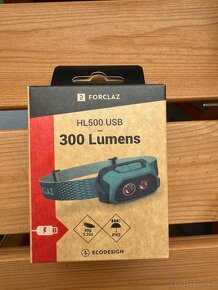 Turistická dobíjecí čelovka HL 500 USB V3 300 lumenů - 2