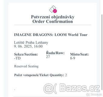 Imagine Dragons v Praze 9.6.2025 - 2