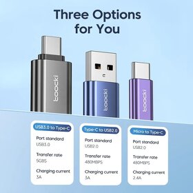 3x Redukce USB A, C, Micro - 2