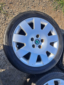 Alu kola Škoda Superb 17" 5x112 + pneu 225/45/17 - 2