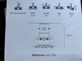 Držák Optoma univerzální stropní, 70mm, 15kg - 2