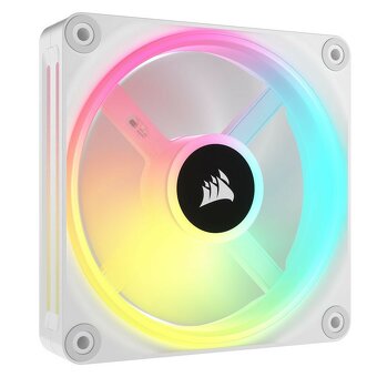 Špičkový nový ventilátor Corsair  QX120 RGB 120mm bílá 3 ks - 2