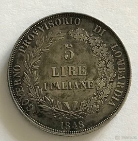 5 lira 1848 M revoluční - 2