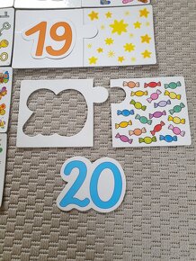 Puzzle - skládačky 1 - 20 čísla/počítání - 2