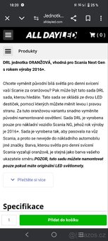 Led Drl jednotka Scania 2016 +Oranžová - 2