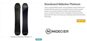 Špičkový snowboard Nidecker Platinum 156 - 2