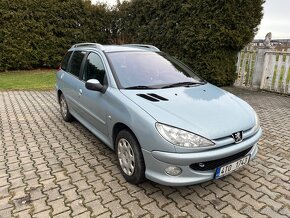 Peugeot 206 kombi 1,4i- 55kw, naj.91.tkm, klima - 2