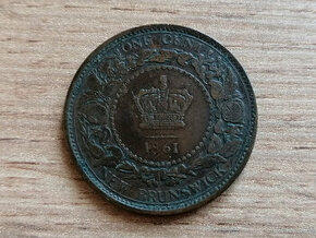 Kolonie New Brunswick 1 Cent 1861 koloniální mince Kanada - 2