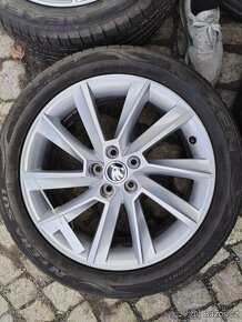 SKODA SCALA al. disky 5x100 R17+ 205/50 R17 leto - 2