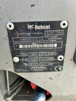 Bobcat E25 r.v. 2017, 3.600 Mth - 2