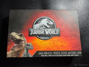 Stříbrná mince 2oz Antique JURASSIC WORLD 2021 lim. - 2