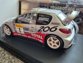 Peugeot 206 wrc 1:18 Autoart rally rarita Asfalt,top stav - 2