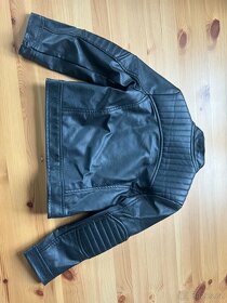 Černá koženková bunda - 2