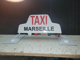 taxi svitilna magneticka, car lamp taxi, taxi Marseille - 2