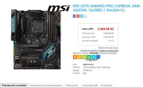 MSI X370 GAMING PRO CARBON+AMD RYZEN 7-1700X BLACK EDITION - 2