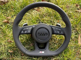 ŠPORTOVY ZKOSENY AUDI VOLANT + PADLA + AIRBAG s logom S - 2