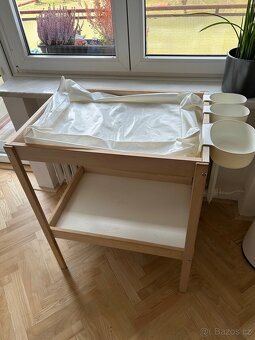 Přebalovací pult, ikea Sniglar, podložka,potah, boxy - 2