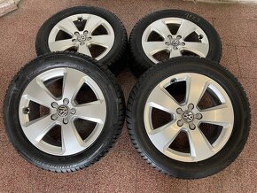 Originální ALU kola 5x112 r17 zimní pneu 7mm - 2