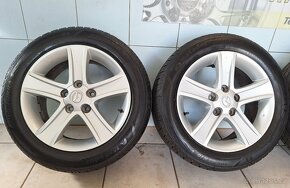 Alu kola R16 5x114,3 Mazda + zánovní letní pneu 205/55/16 - 2