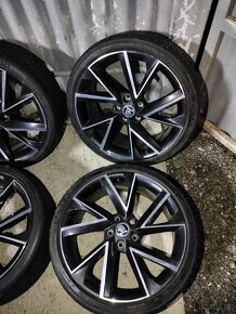 4ks alu disky orig. Škoda 5x112 R19 + pneu - 2