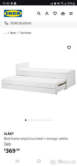 Postel, dvoulůžko, IKEA Slakt - 2