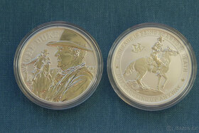 2x 1 oz stříbrná mince John Wayne 2020 a 2021 Perth Mint - 2