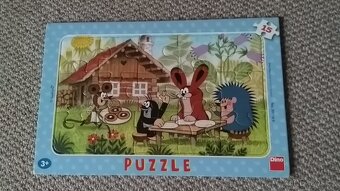 Puzzle s rámečkem pro děti 3+ a 4+ (zvířata,krtek) - 2