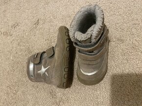 Zimní kožené barefoot teplé boty holčička 25 - 2