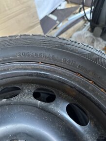 Zimní pneu 205/55 r16 s plechovými disky 5x112 - 2