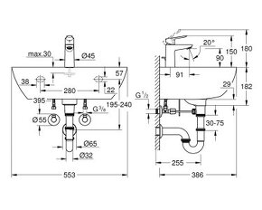 Umyvadlo, Grohe 39471000 - 2