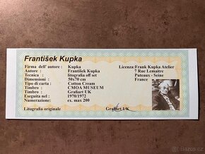 FRANTIŠEK KUPKA s certifikátem - - -16/200 - 2