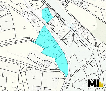 Prodej stavebních pozemků 4032 m2 v obci Dolní Paseky, okres - 2