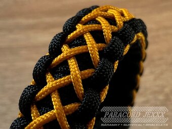 PARACORD náramek (19 cm) gold - black - 2